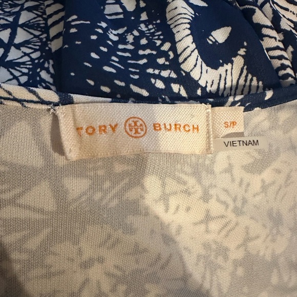 Tory Burch blue/white midi dresss size S - Picture 7 of 9